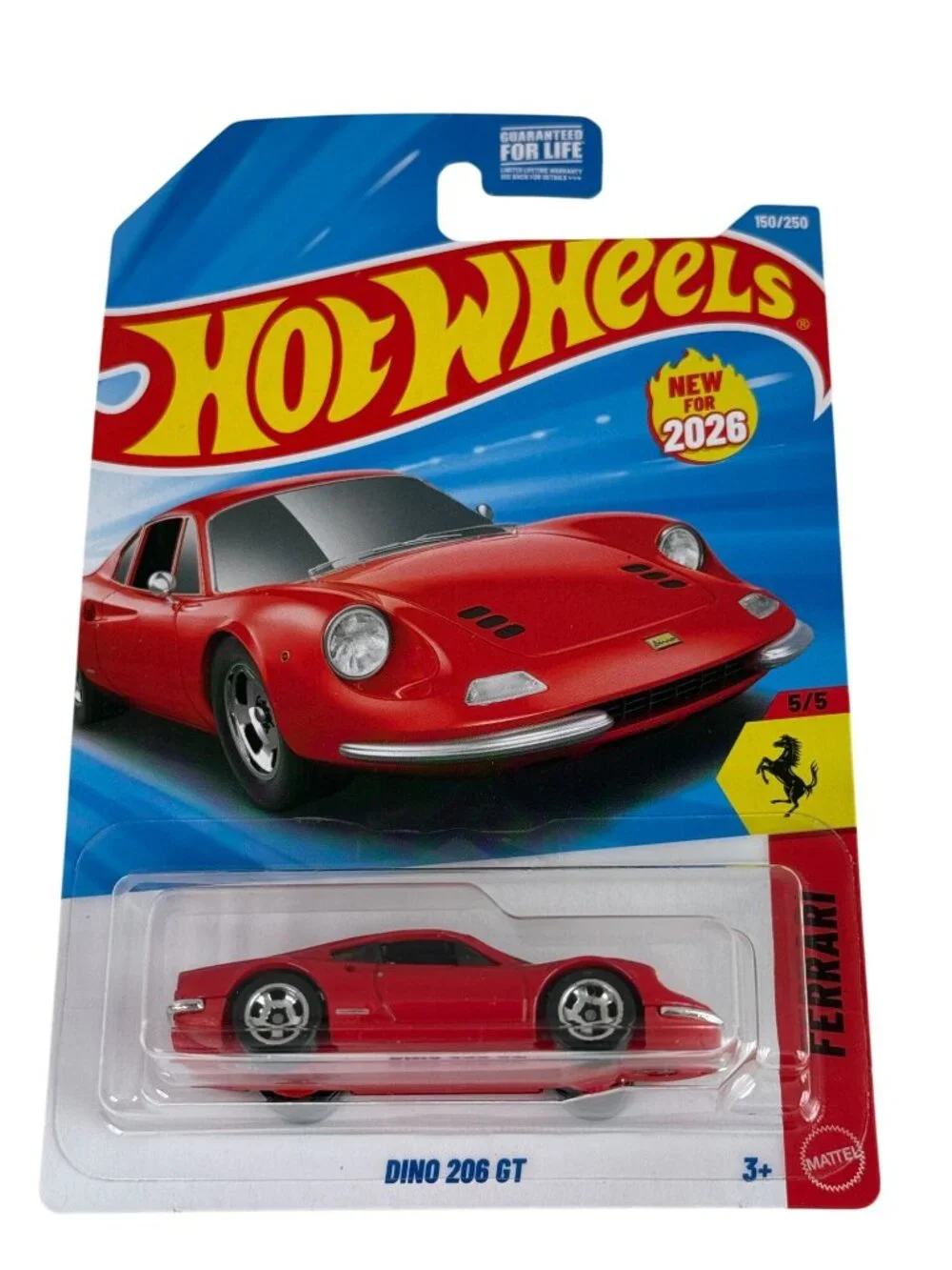 Hot Wheels Dino 206 GT Ferrari New for 2026 Red 5/5